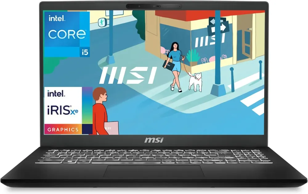 MSI Modern 15 Core 7 150U 1.8-5.4GHz,16GB,SSD 512GB,15.6" IPS FHD, RUS, BLACK