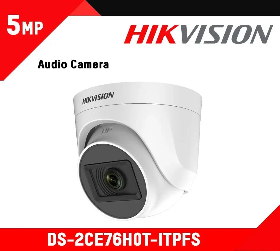 HD-TVI camera HIKVISION DS-2CE76H0T-ITPFS(2.8mm) купольн,внутр 5MP,IR 20M,MIC