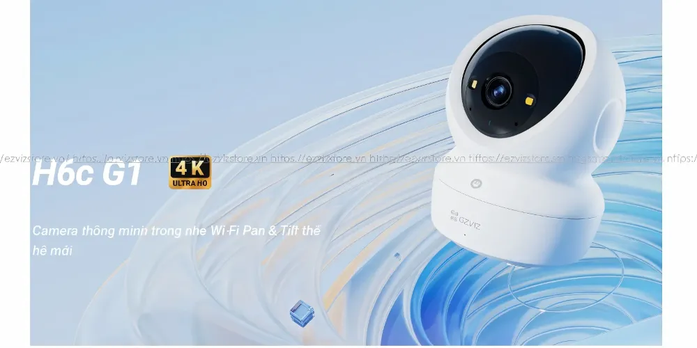 IP camera EZVIZ H6c G1 4K 8MPкубическ ,4mm,IR 10M,WiFi,microSD,MIC-SPEAK,ПОВОРОТ CS-H6C-R200-8H8WFL