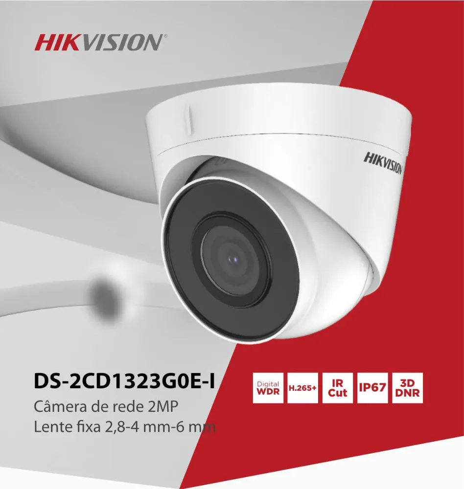 IP camera HIKVISION DS-2CD1323G0E-I(C) (2.8mm) купольн,уличн 2MP,IR 30M