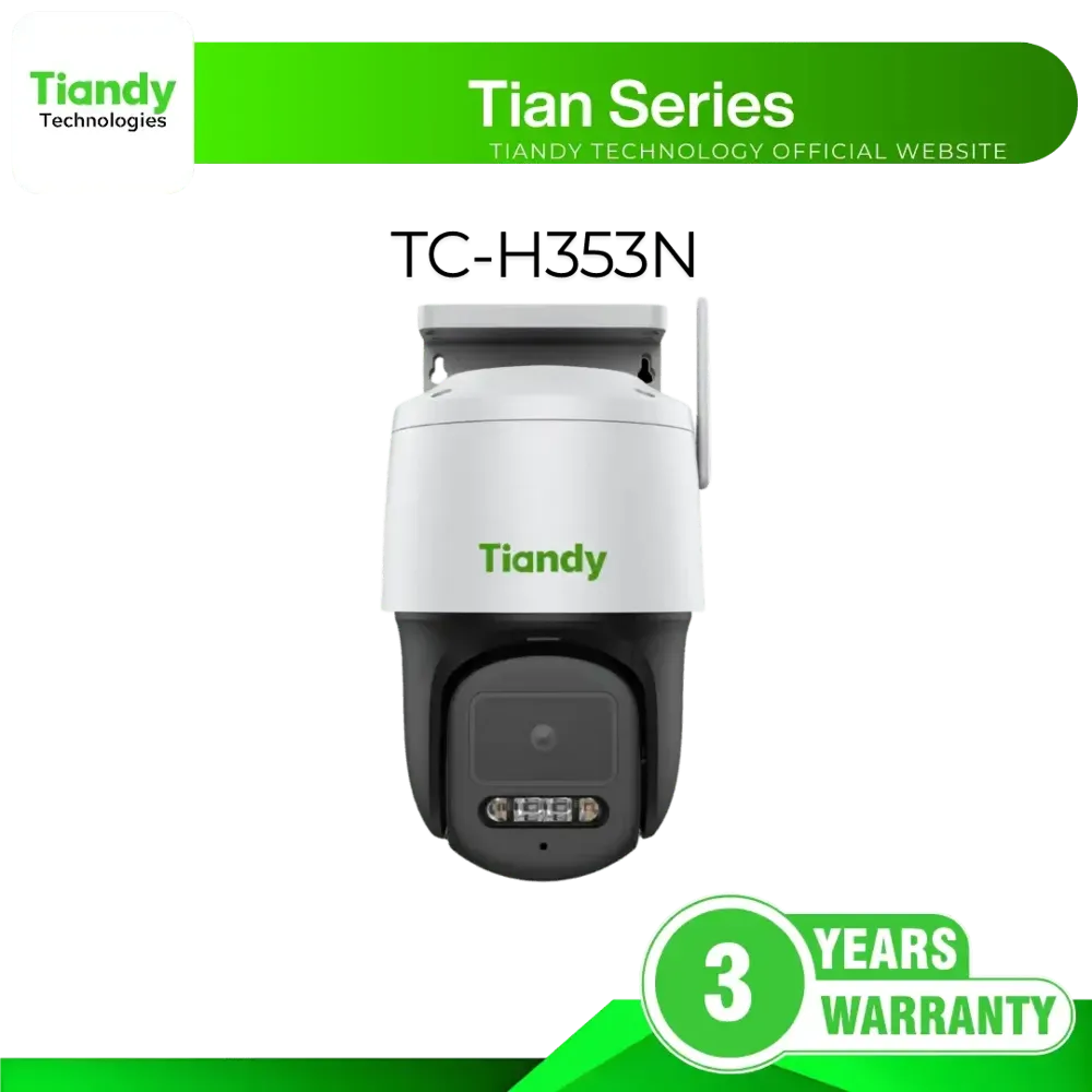 IP camera  TIANDY TC-H353N Spec:I5W/C/WIFI/Eu/4mm/V4 улич,поворот5MP,IR/LED 50/15M,WiFi,micSD,MIC/SP
