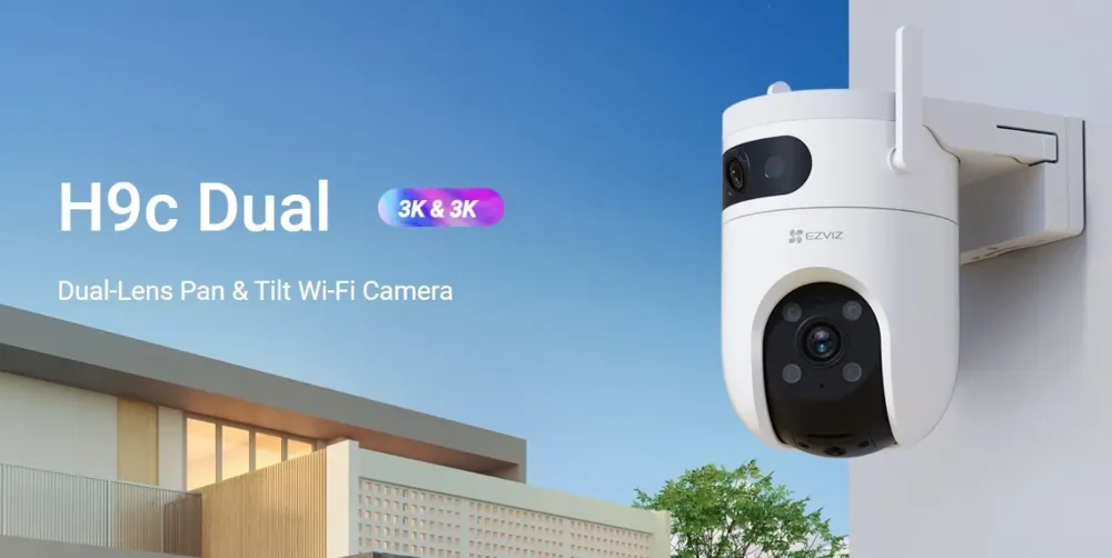 IP camera EZVIZ H9c DUAL уличн поворотн 5MP+5MP,LED 30M,WiFi6,microSD,MIC/SP   CS-H9c-R105-8H55WFL