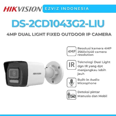 IP camera HIKVISION DS-2CD1043G3-LIU(2.8mm)(O-STD) цилиндр,уличная 4MP,IR/LED 30M,MIC