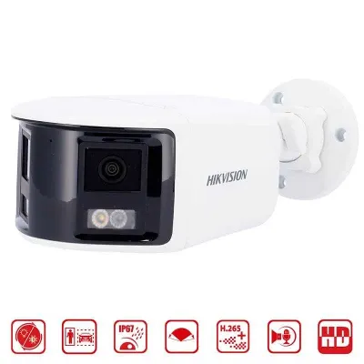 IP camera HIKVISION DS-2CD1T63G2P-LIUF/SL(O-STD)панорам,цилиндр,ул 6MP,IR/LED 50M,MIC/SP,MicSD