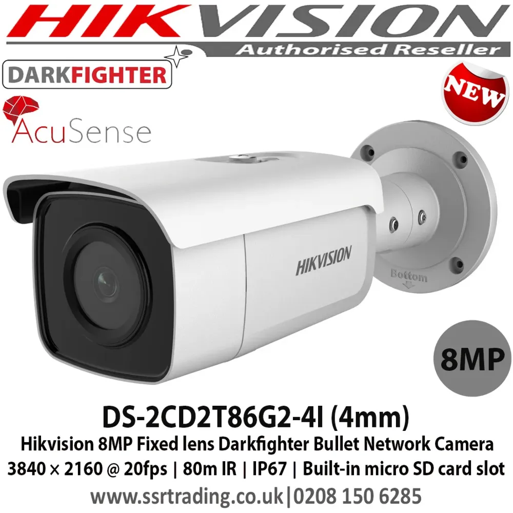IP camera HIKVISION DS-2CD2T86G2-4I(C) (2.8mm)(O-STD)цилиндр,уличн 8MP,IR 80M,MicroSD,AcuSense