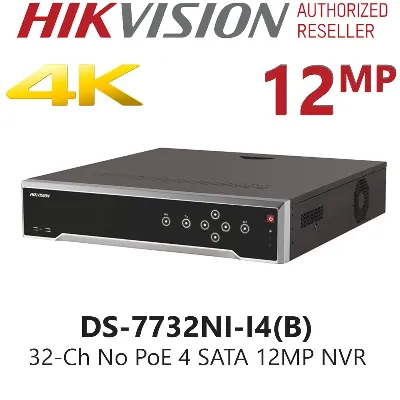 NVR HIKVISION DS-7732NI-I4(B)(256mbps,32 IP,4ch/8MP,16ch/1080P,4HDD upto 10TB,H.265)