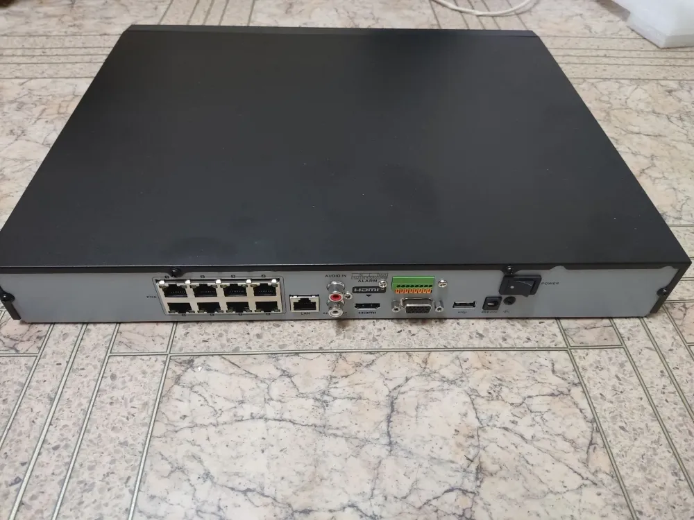 NVR HIWATCH DS-N308/2P(D) (80mbps,8 IP,1ch/8MP,4ch@1080P,8PoE,2HDD upto 6TB,GLAN,H.265)