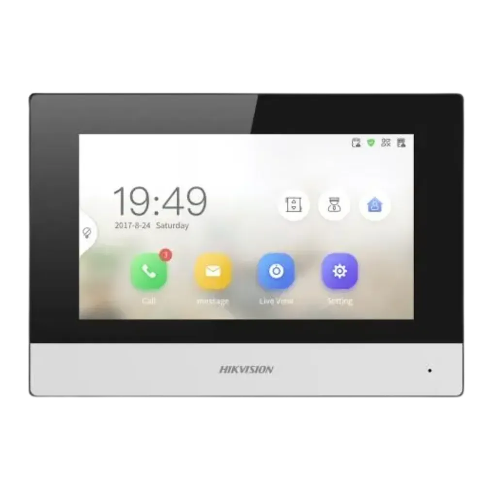 IP монитор видеодомофона HIKVISION DS-KH6320-TE(O-STD) 7"Touch-Screen,PoE