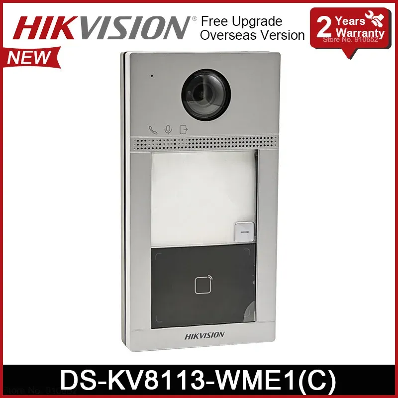 IP вызывная панель HIKVISION DS-KV8113-WME1(C)  2MP,Mifare,WIFI,PoE,IP65, IK08,METAL