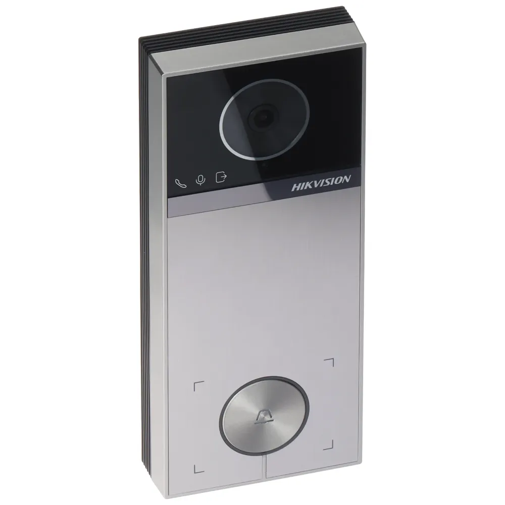 IP вызывная панель HIKVISION DS-KV6114-ME1(STD) 4MP,Mifare,PoE,2 реле для замков,IP65