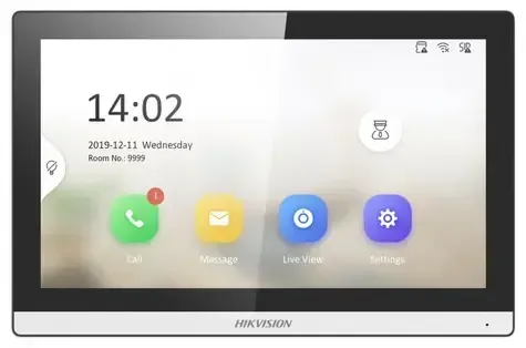 IP монитор видеодомофона HIKVISION DS-KH6350-WTE1(O-STD) 7"Touch-Screen,PoE