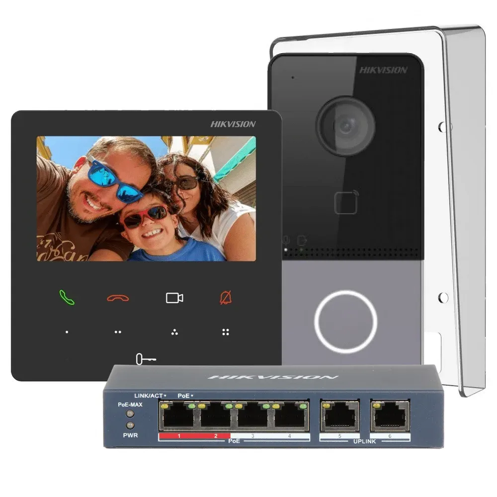 Видеодомофон HIKVISION DS-KIS605-P (O-STD)IP PoE