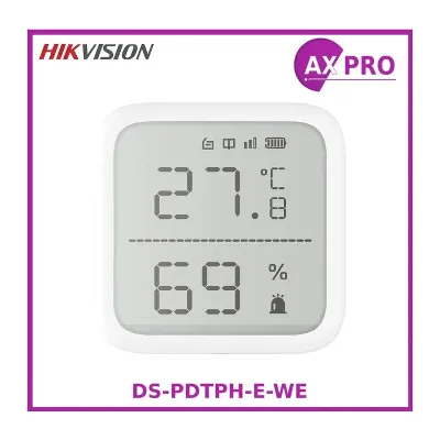 HIKVISION AX PRO 868MHz DS-PDTPH-E-WE(O-STD) WHITE  датчик температуры и влажности беспроводной