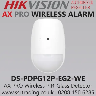 HIKVISION AX PRO 868MHz DS-PDPG12P-EG2-WE(O-STD) PIR-WHITE  датчик разбития стекла беспроводной