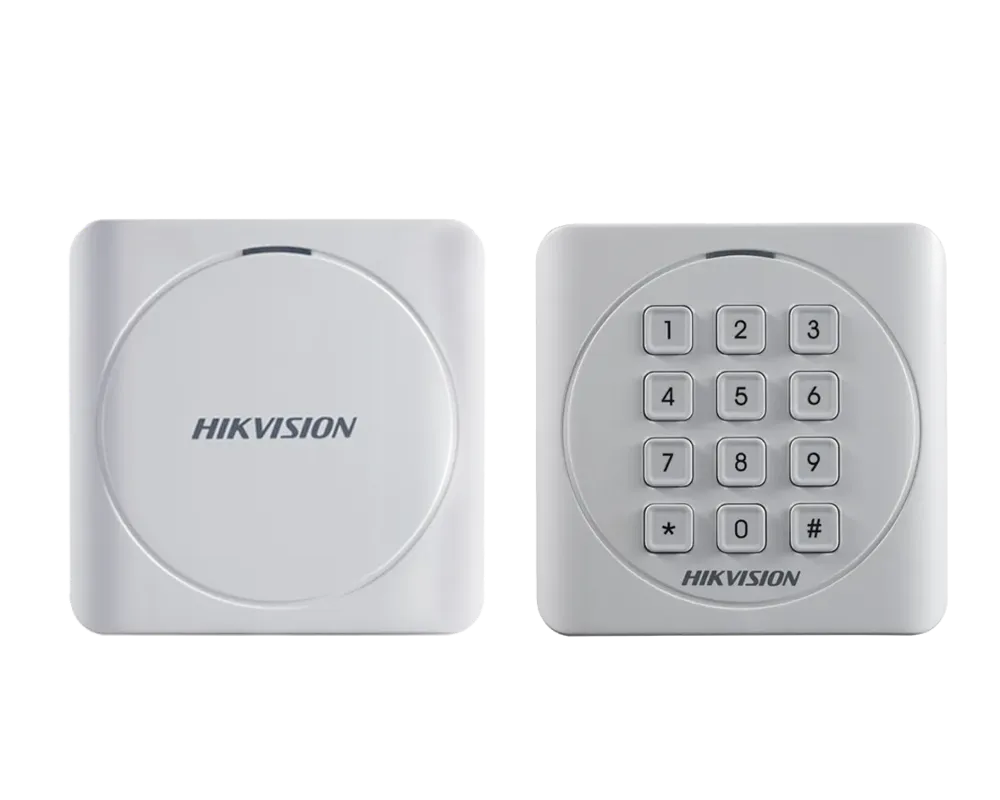 Считыватель HIKVISION DS-K1801M  Mifare,пластик, IP65, белый