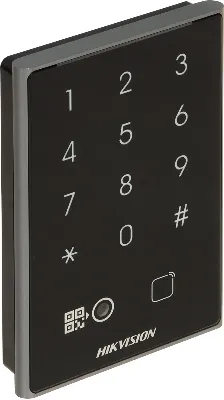 Считыватель с сенсорной клавиатурой HIKVISION DS-K1109DKB-QR(O-STD)Mifare,Bluetooth,QR-code,IP65