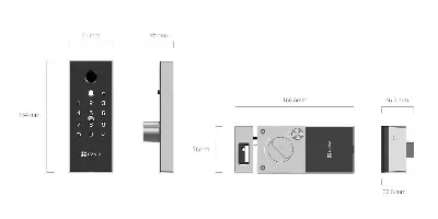 Умный накладной замок EZVIZ DL03  CS-DL03-R100-WP-GR