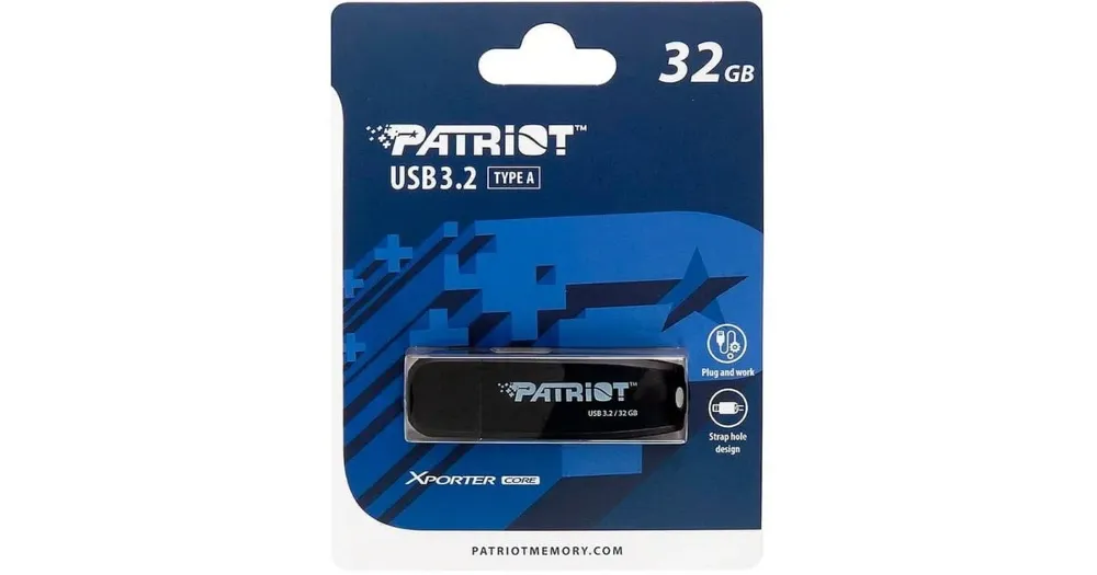 PEN DRIVE 128GB USB 3.2 PATRIOT XPORTER CORE BLACK