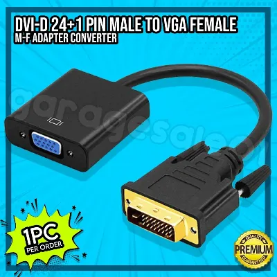 .Конвертер-адаптер DVI-D 24+1 Pin Male to VGA 15Pin Female Active Cable Adapter Converter