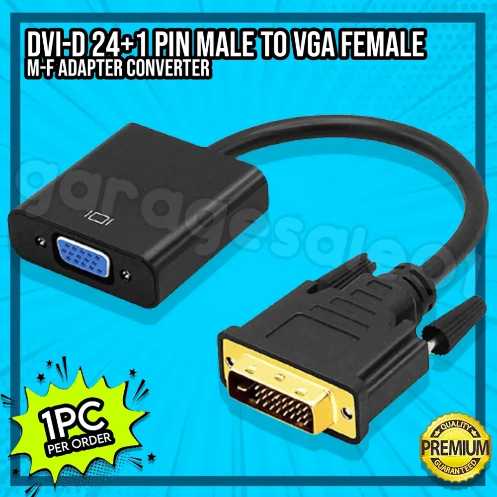.Конвертер-адаптер DVI-D 24+1 Pin Male to VGA 15Pin Female Active Cable Adapter Converter