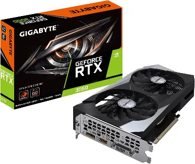 GEFORCE RTX3050 8GB GDDR6 128bit 1792Mhz 2xDP 2xHDMI GIGABYTE GV-N3050WF2OCV2-8GD